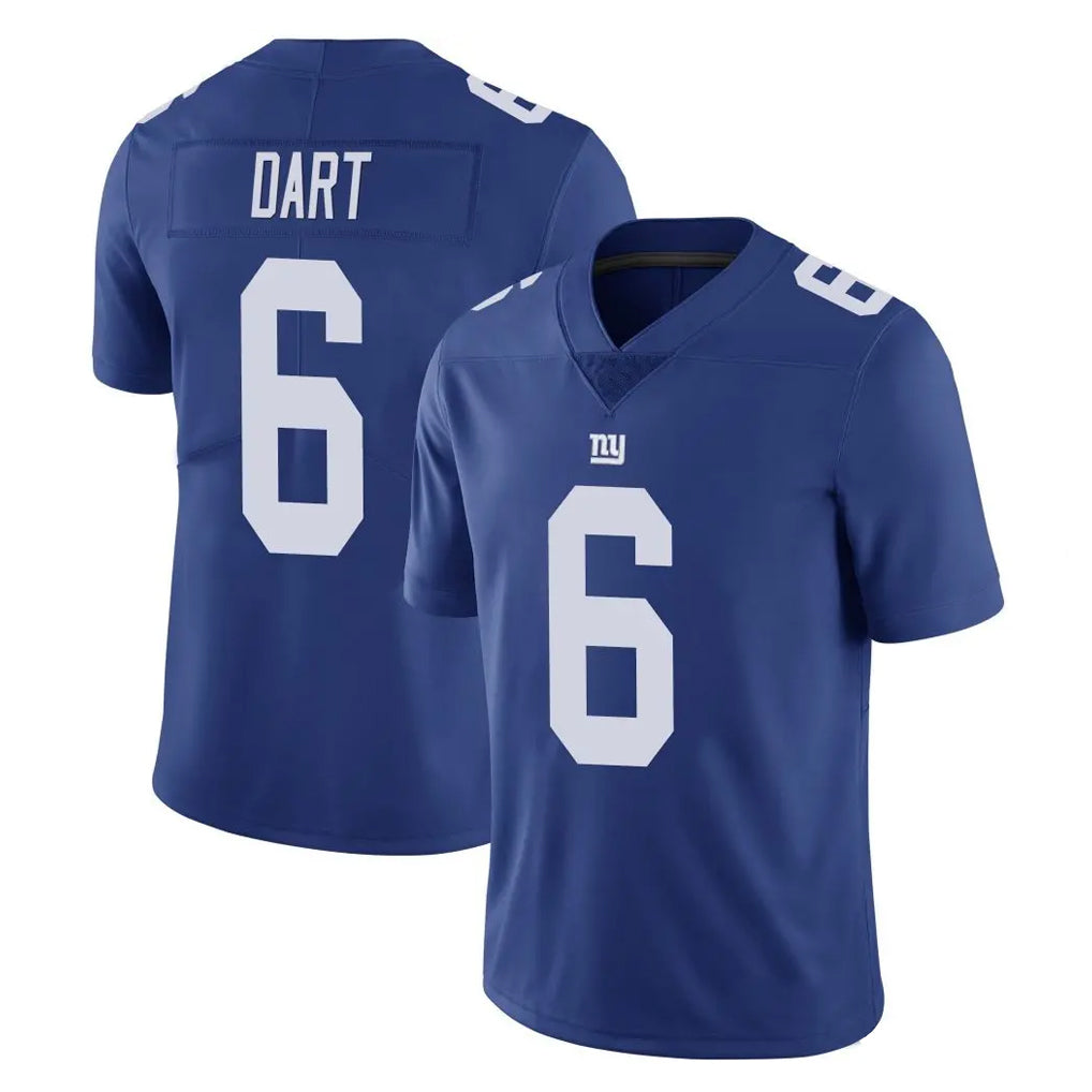 Punc NY.Giants #6 Jaxson Dart Player Royal Limited Vapor Untouchable Home Game Stitched Jerseys