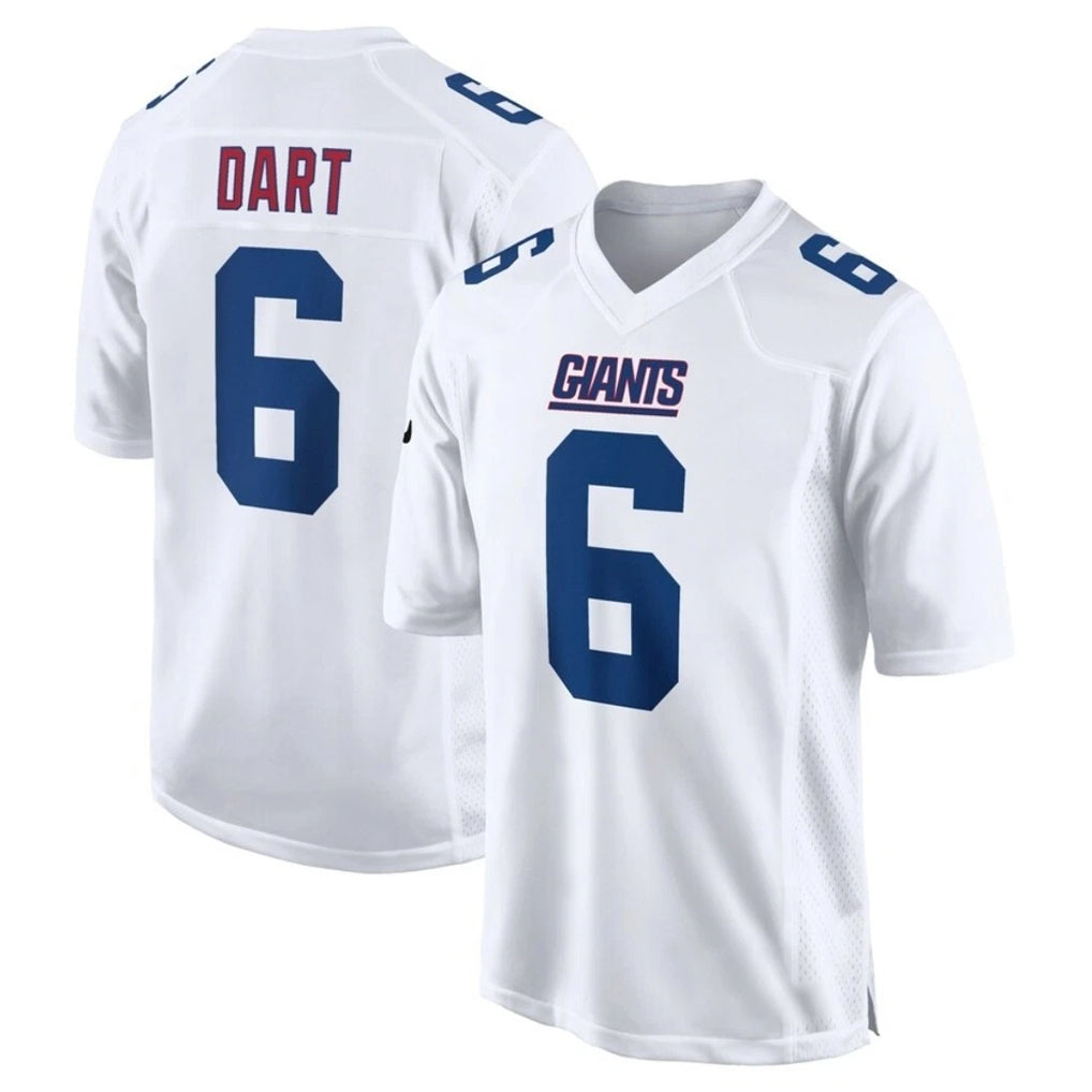 Punc NY.Giants #6 Jaxson Dart Player White Fashion Limited Home Game Stitched Jerseys