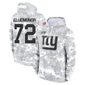 Punc NY.Giants #72 Jermaine Eluemunor Player Arctic Camo Salute to Service Pullover Hoodies Limited Game Stitched Jerseys