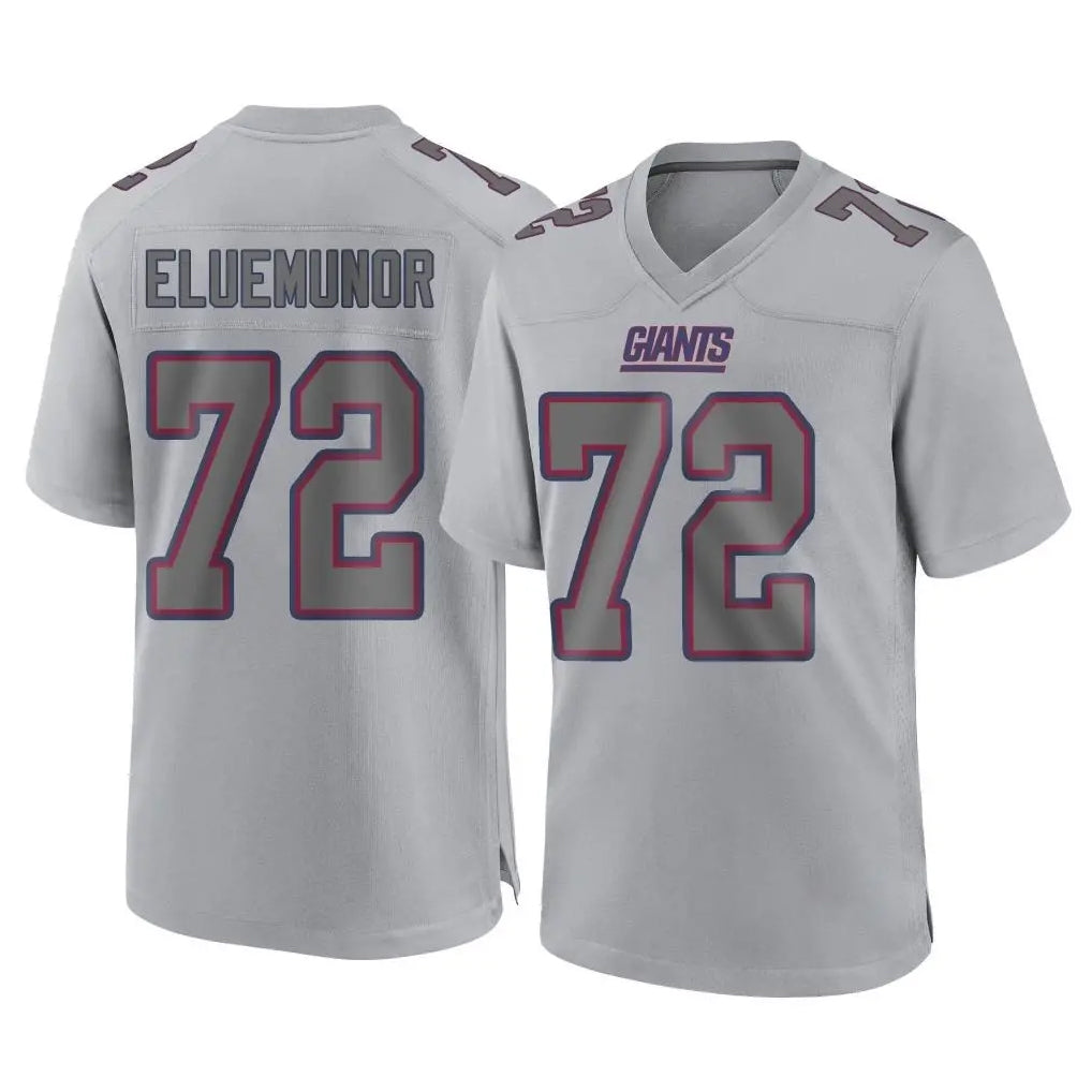 Punc NY.Giants #72 Jermaine Eluemunor Player Gray Atmosphere Fashion Limited Game Stitched Jerseys