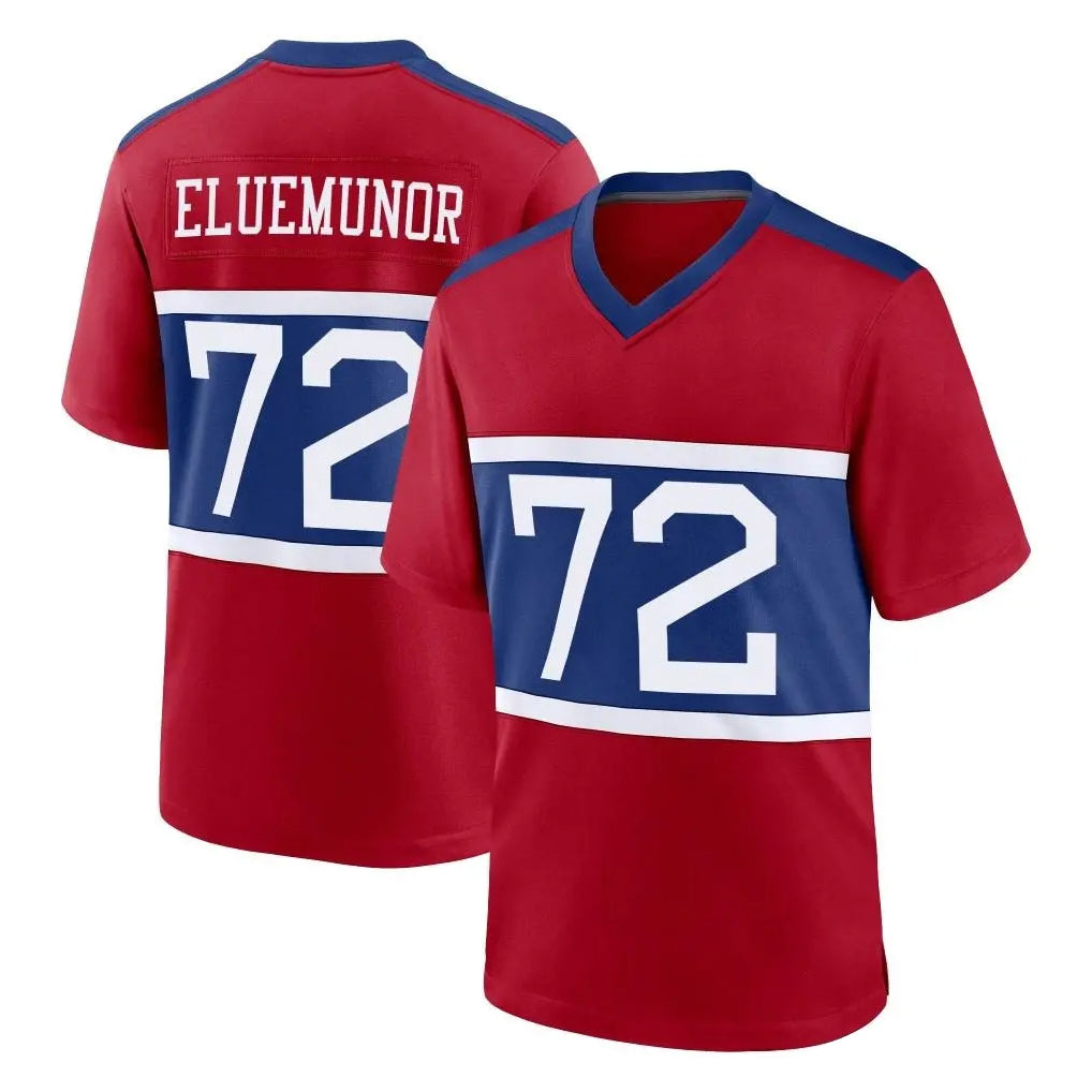 Punc NY.Giants #72 Jermaine Eluemunor Player Red Century Home Game Stitched Jerseys