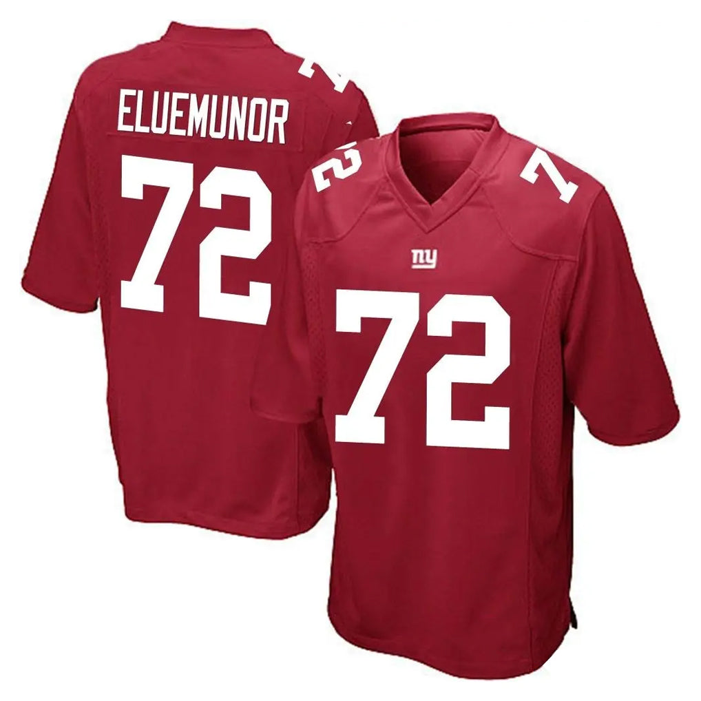 Punc NY.Giants #72 Jermaine Eluemunor Player Red Home Game Stitched Jerseys