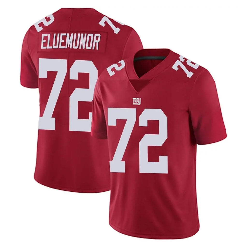 Punc NY.Giants #72 Jermaine Eluemunor Player Red Limited Vapor Untouchable Home Game Stitched Jerseys