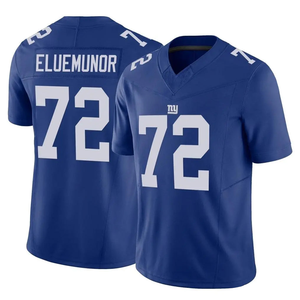 Punc NY.Giants #72 Jermaine Eluemunor Player Royal Limited Vapor F.U.S.E. Home Game Stitched Jerseys