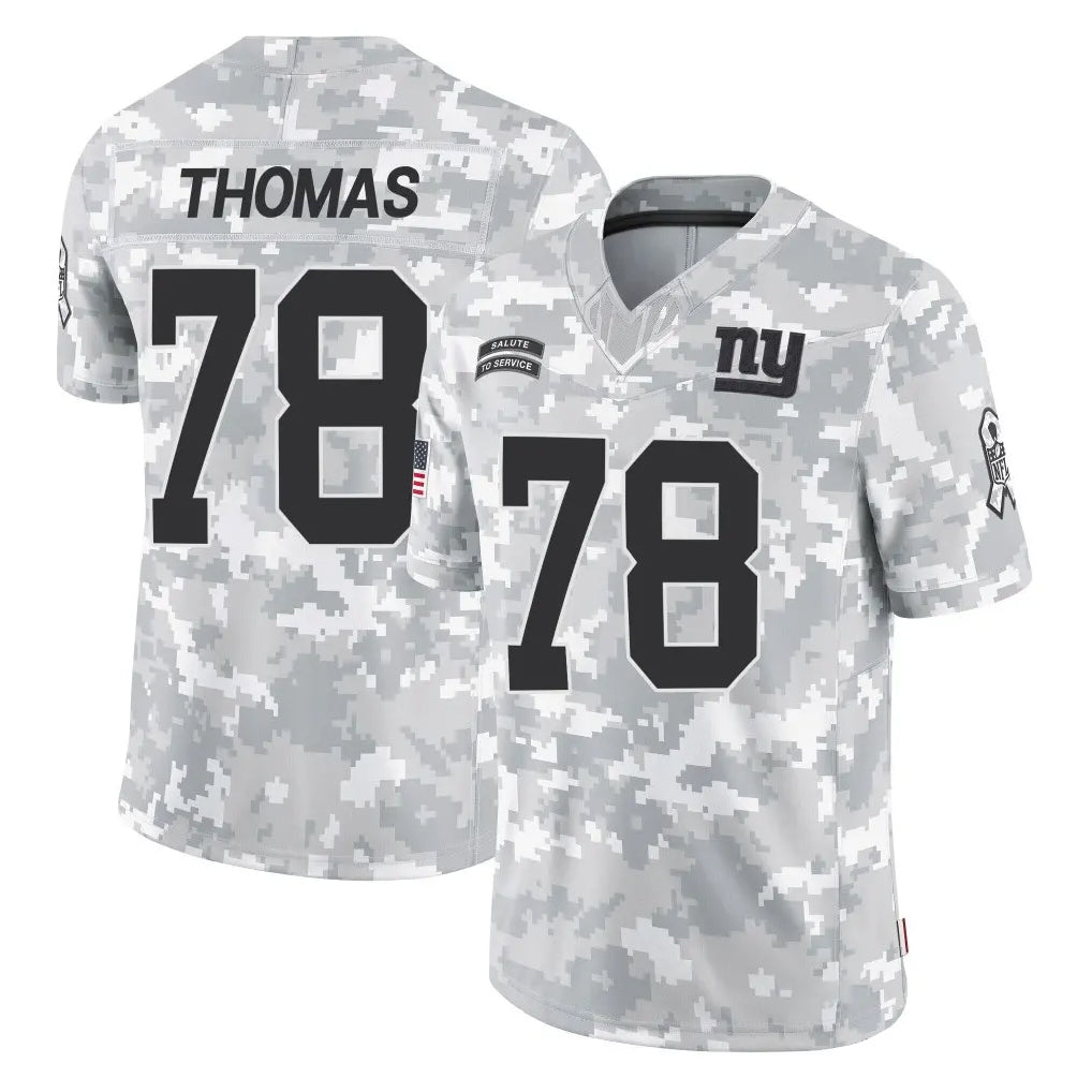 Punc NY.Giants #78 Andrew Thomas Player Arctic Camo Salute To Service Limited Game Stitched Jerseys
