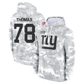 Punc NY.Giants #78 Andrew Thomas Player Arctic Camo Salute to Service Pullover Hoodies Limited Game Stitched Jerseys