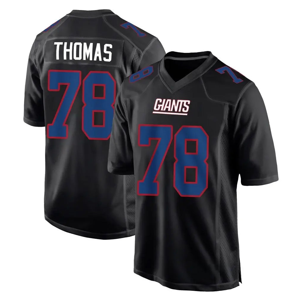 Punc NY.Giants #78 Andrew Thomas Player Carbon Fashion Limited Home Game Stitched Jerseys