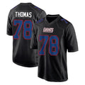 Punc NY.Giants #78 Andrew Thomas Player Carbon Fashion Limited Home Game Stitched Jerseys