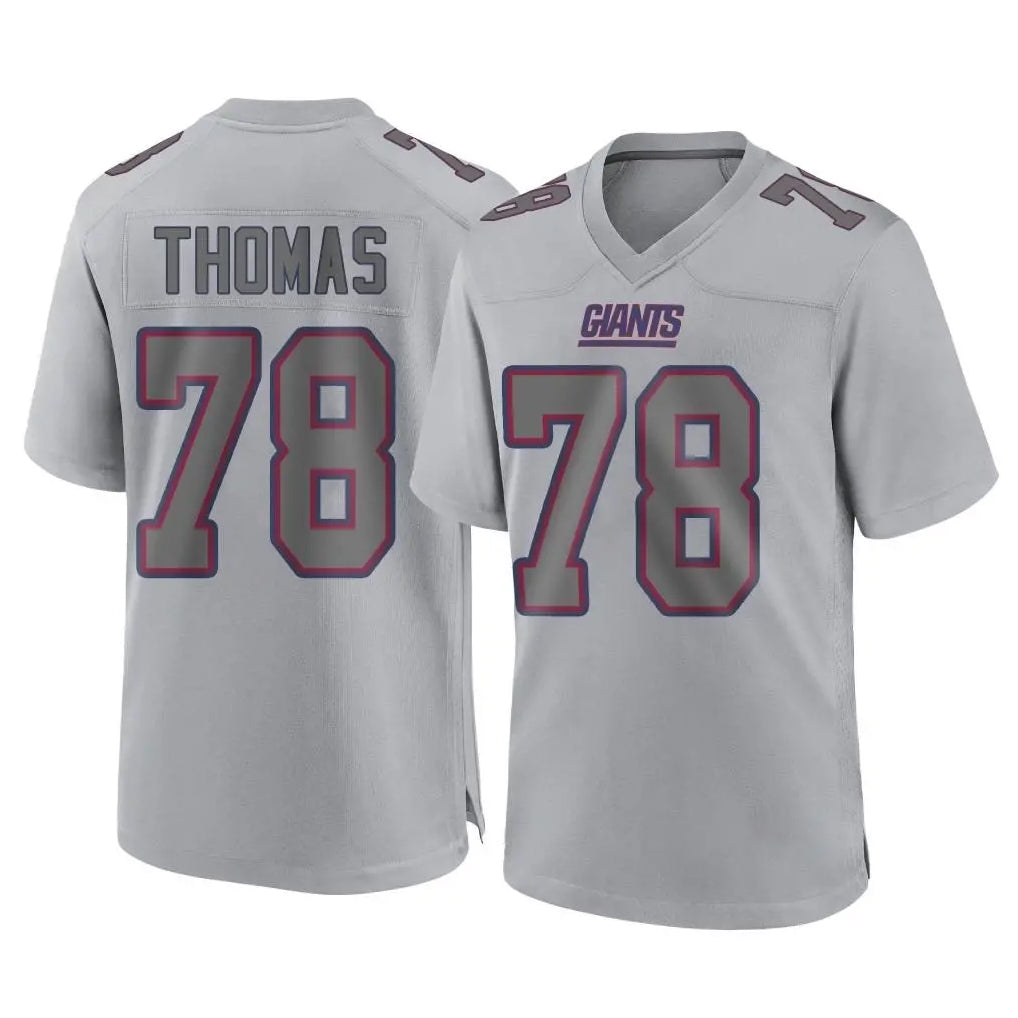 Punc NY.Giants #78 Andrew Thomas Player Gray Atmosphere Fashion Limited Game Stitched Jerseys