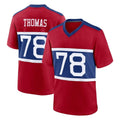 Punc NY.Giants #78 Andrew Thomas Player Red Century Home Game Stitched Jerseys