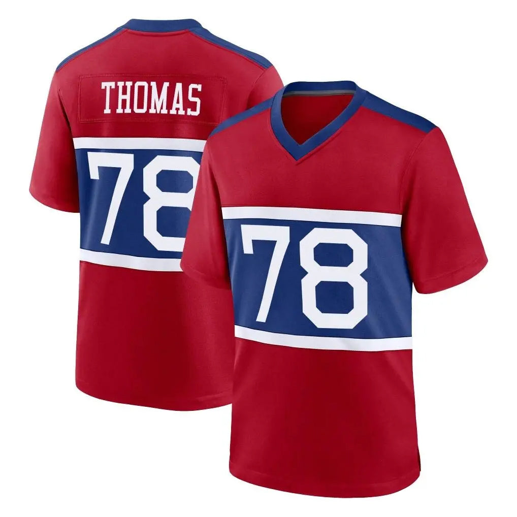 Punc NY.Giants #78 Andrew Thomas Player Red Century Home Game Stitched Jerseys