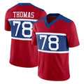 Punc NY.Giants #78 Andrew Thomas Player Red Century Vapor F.U.S.E. Home Game Stitched Jerseys