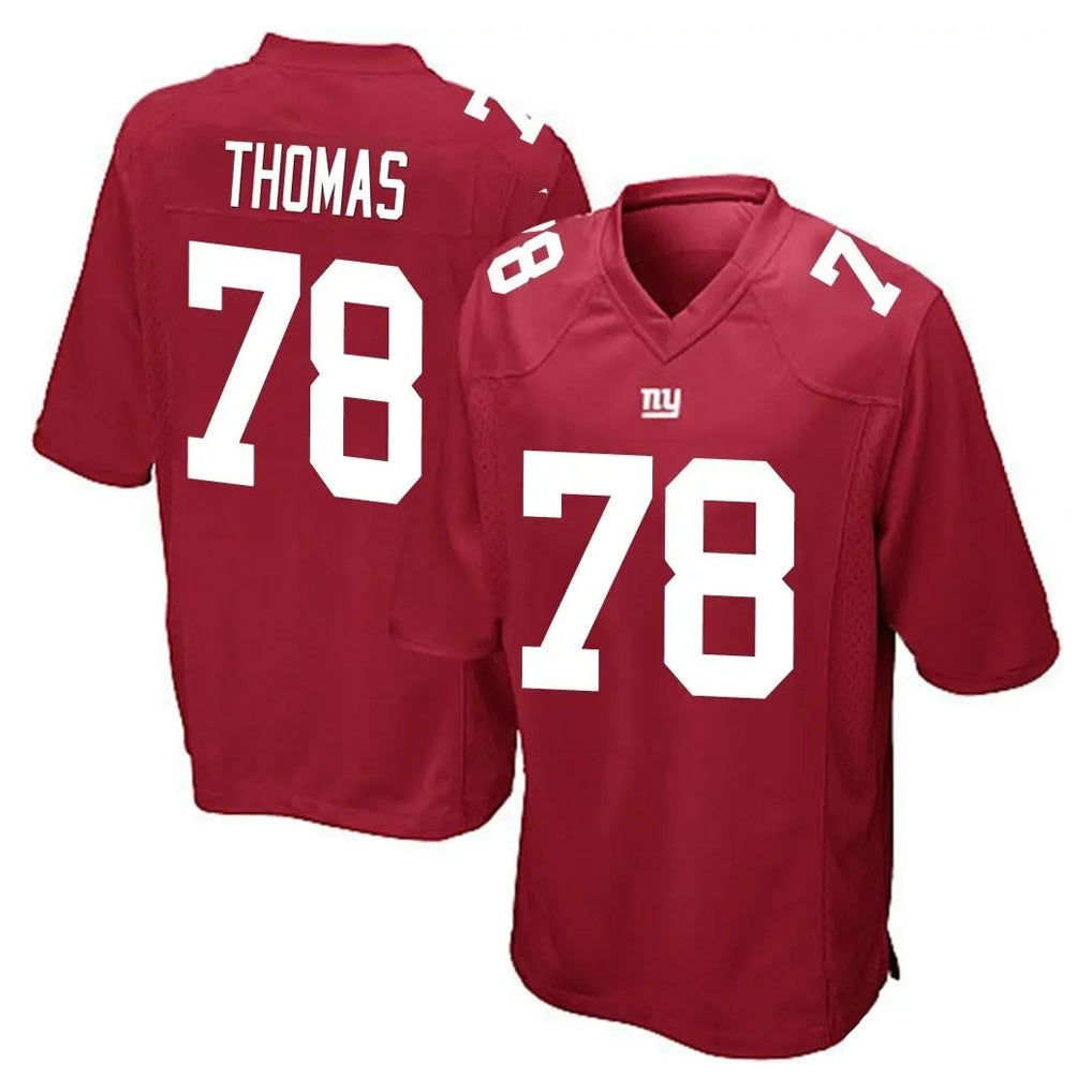 Punc NY.Giants #78 Andrew Thomas Player Red Home Game Stitched Jerseys