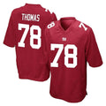 Punc NY.Giants #78 Andrew Thomas Player Red Home Game Stitched Jerseys