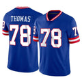 Punc NY.Giants #78 Andrew Thomas Player Royal Classic Vapor Home Game Stitched Jerseys