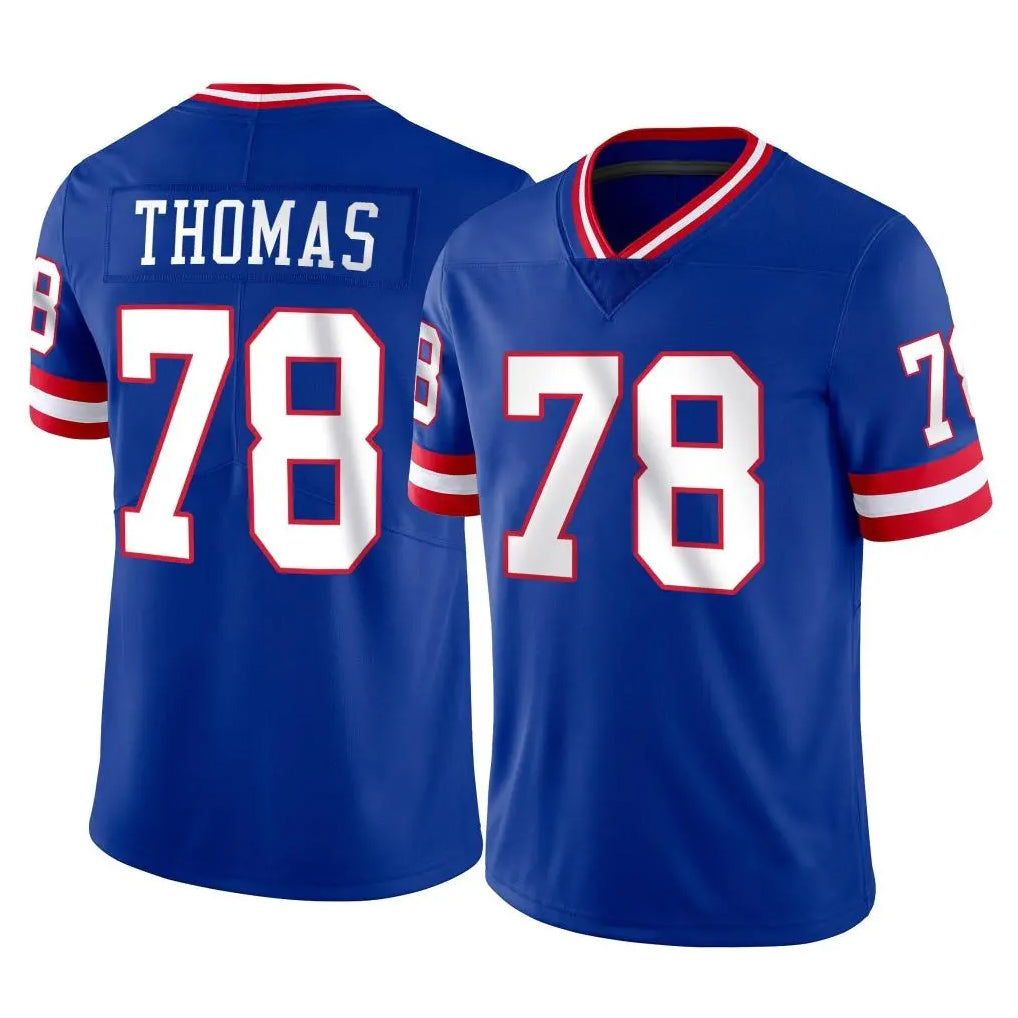 Punc NY.Giants #78 Andrew Thomas Player Royal Classic Vapor Home Game Stitched Jerseys