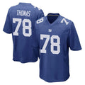 Punc NY.Giants #78 Andrew Thomas Player Royal Home Game Stitched Jerseys