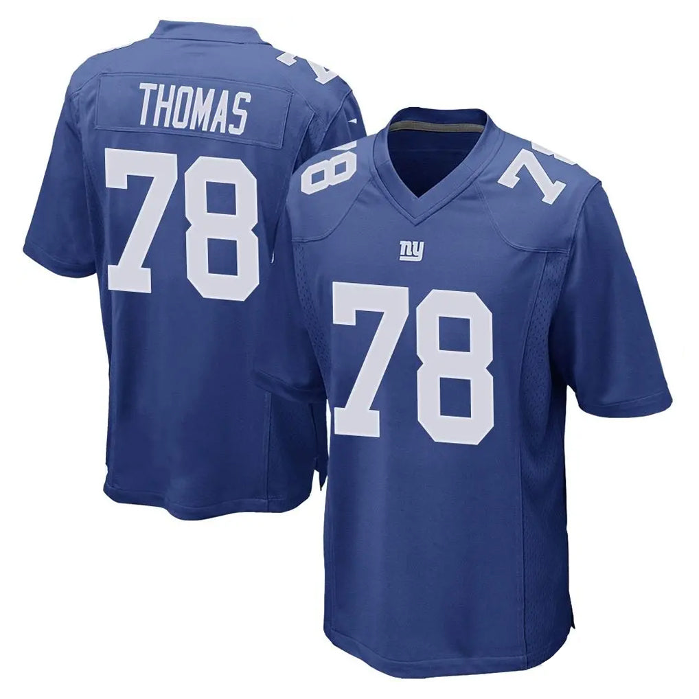 Punc NY.Giants #78 Andrew Thomas Player Royal Home Game Stitched Jerseys