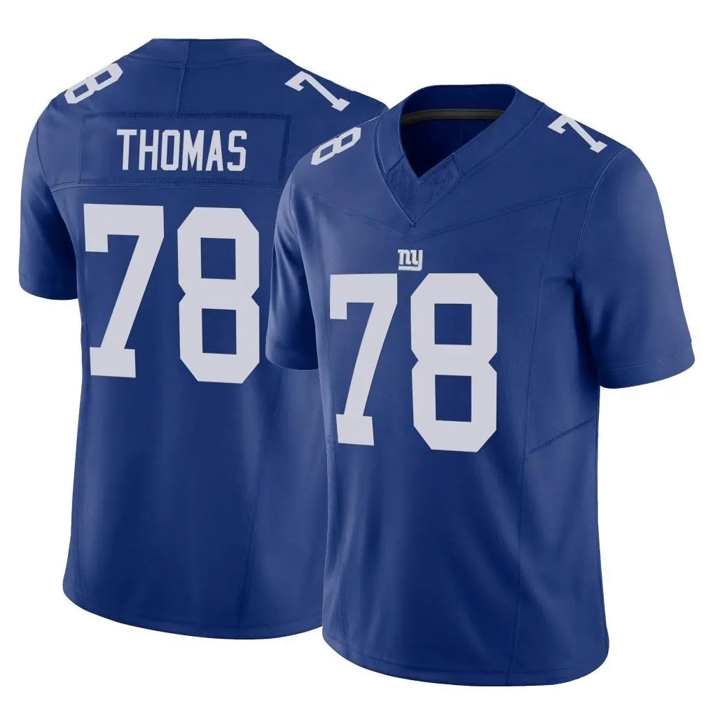 Punc NY.Giants #78 Andrew Thomas Player Royal Limited Vapor F.U.S.E. Home Game Stitched Jerseys
