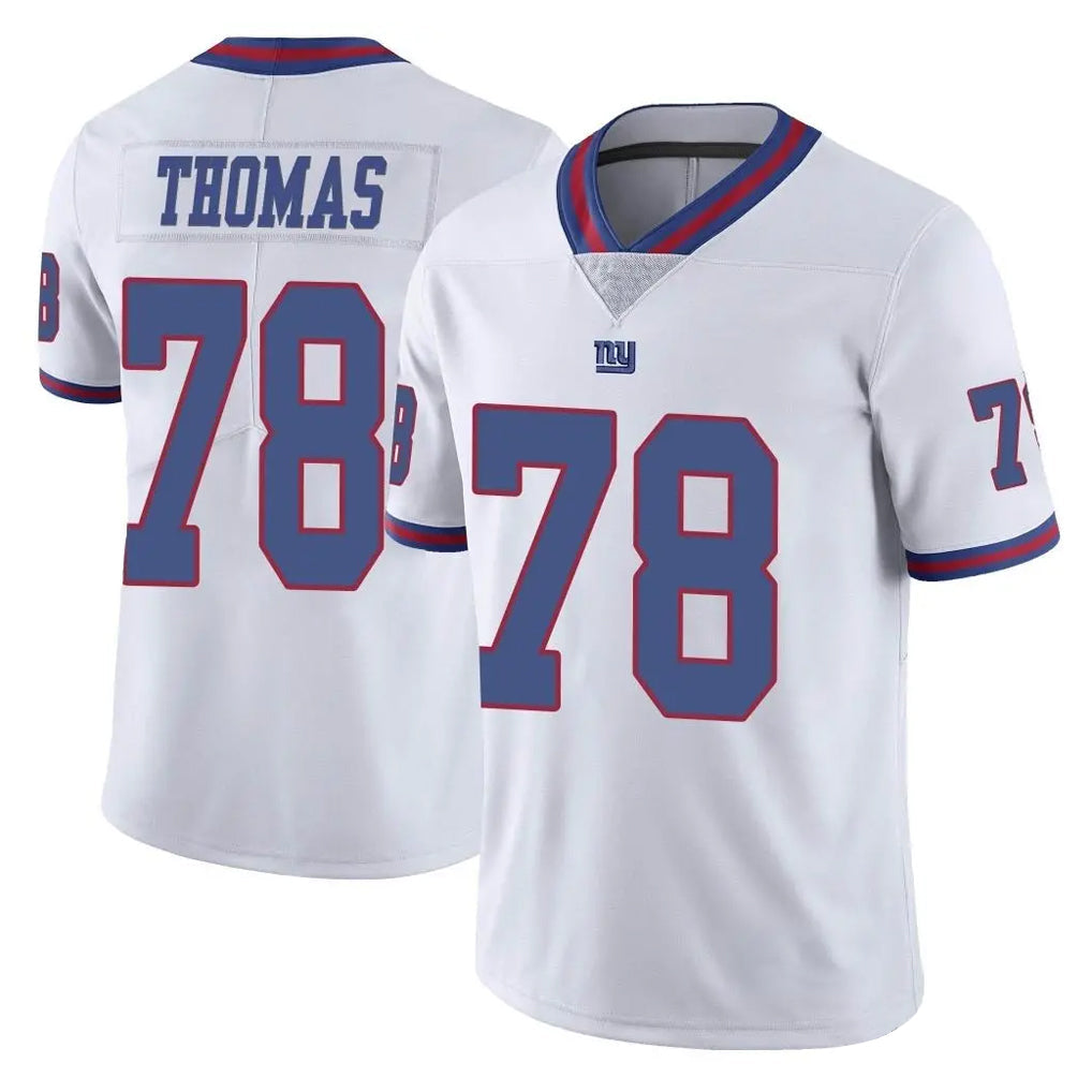 Punc NY.Giants #78 Andrew Thomas Player White Color Rush Home Game Stitched Jerseys