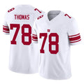 Punc NY.Giants #78 Andrew Thomas Player White Limited Vapor F.U.S.E. Home Game Stitched Jerseys