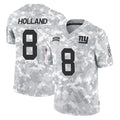 Punc NY.Giants #8 Jevon Holland Player Arctic Camo Salute To Service Limited Game Stitched Jerseys