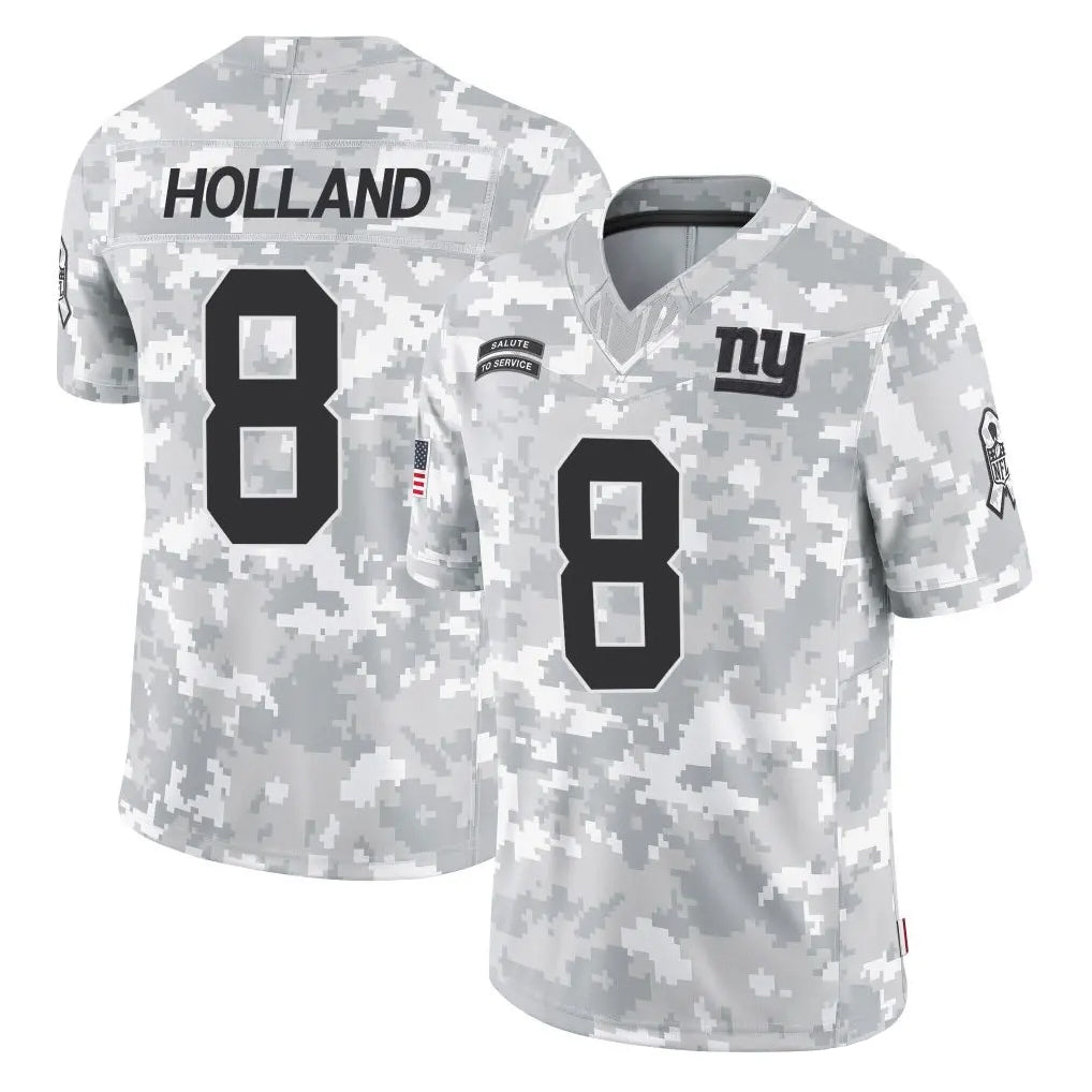 Punc NY.Giants #8 Jevon Holland Player Arctic Camo Salute To Service Limited Game Stitched Jerseys