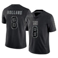 Punc NY.Giants #8 Jevon Holland Player Black Limited Reflective Home Game Stitched Jerseys