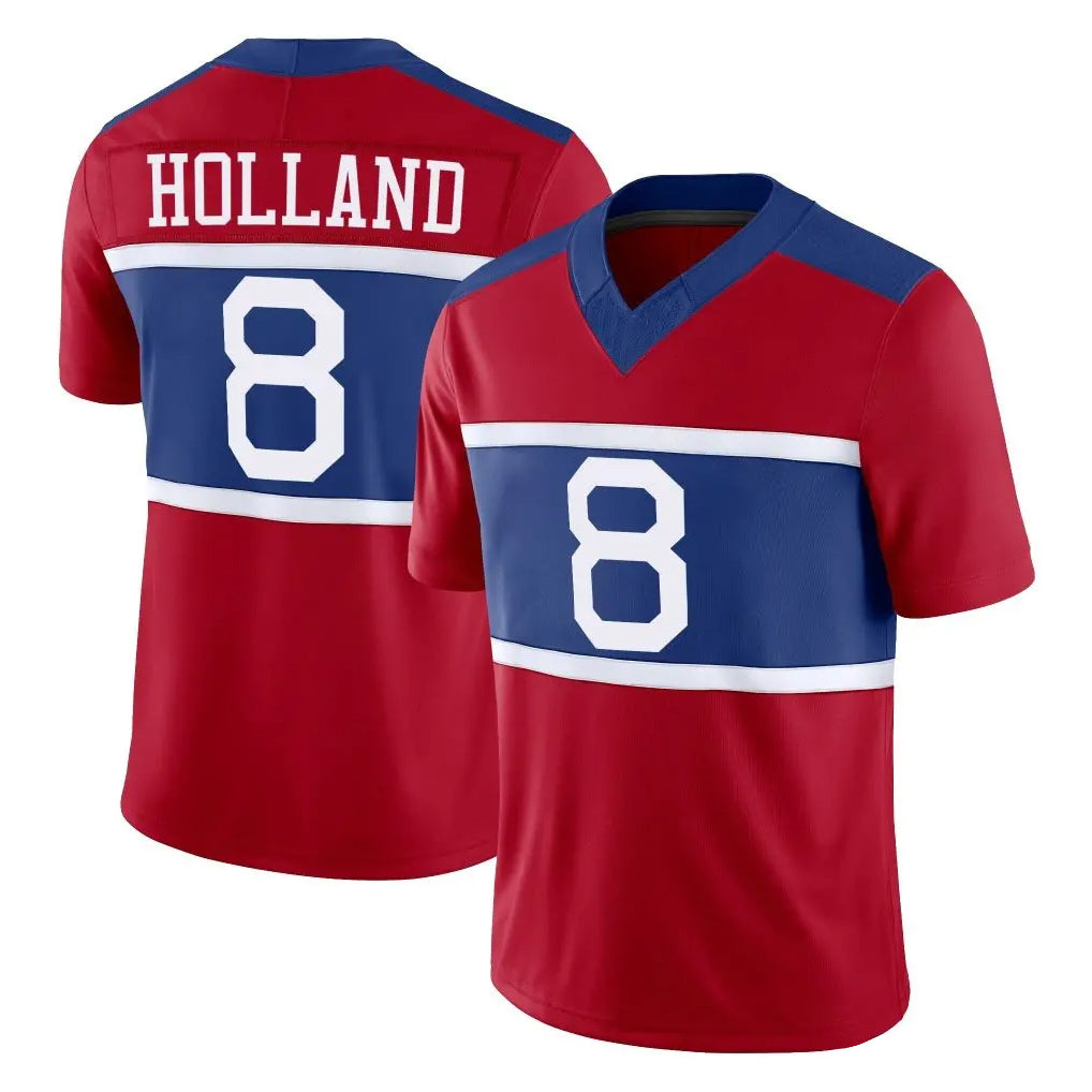 Punc NY.Giants #8 Jevon Holland Player Red Century Vapor F.U.S.E. Home Game Stitched Jerseys