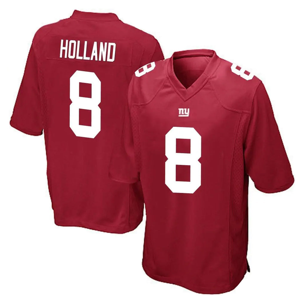 Punc NY.Giants #8 Jevon Holland Player Red Home Game Stitched Jerseys