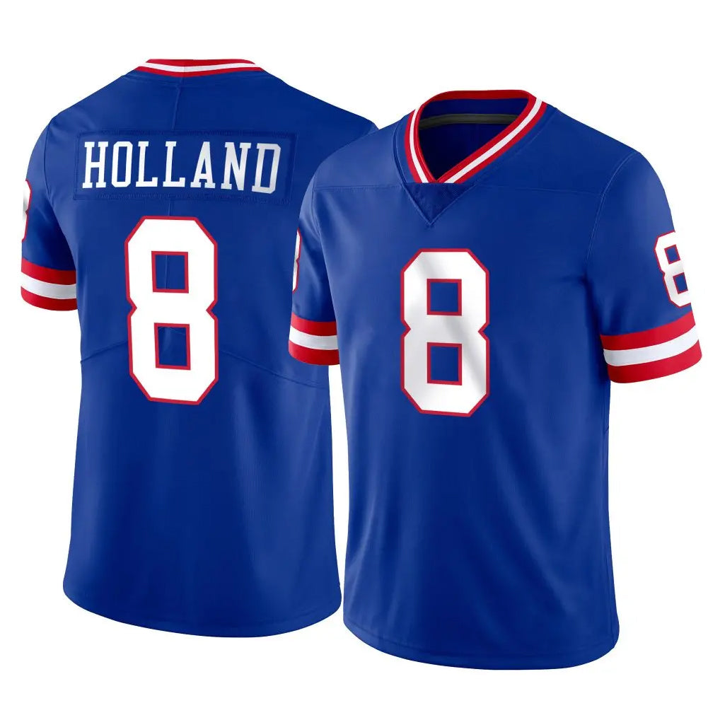Punc NY.Giants #8 Jevon Holland Player Royal Classic Vapor Home Game Stitched Jerseys