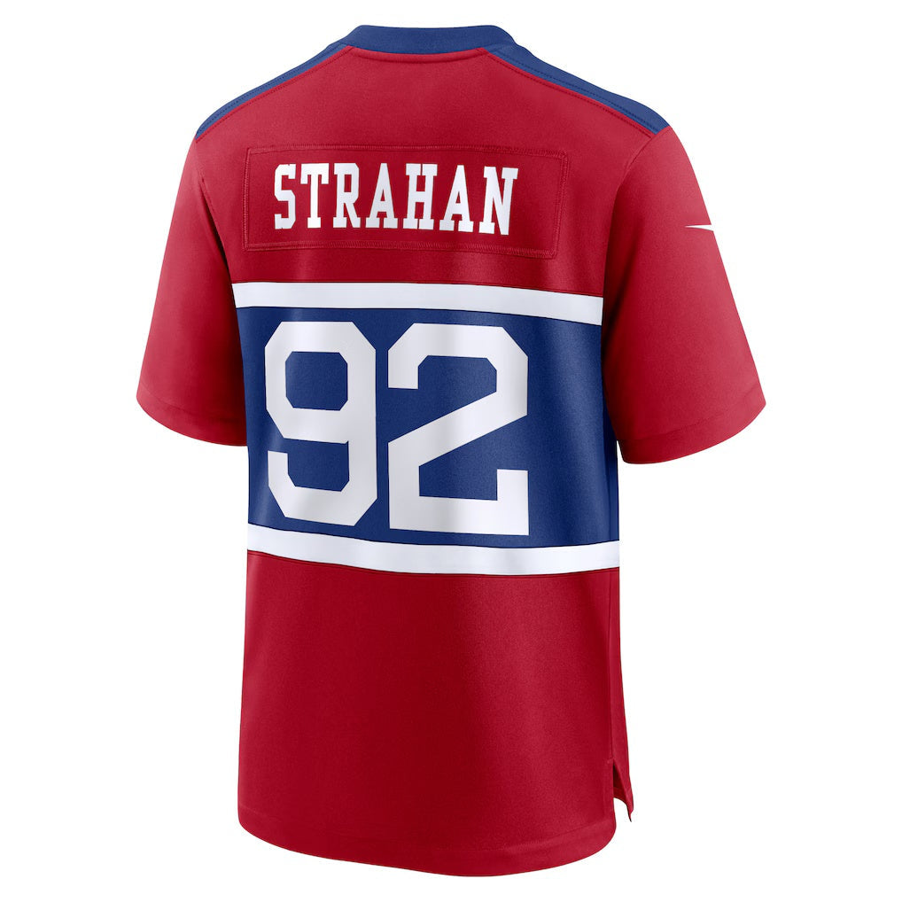 Punc NY.Giants #92 Michael Strahan Century Red Alternate Retired Player Game Stitched Jerseys