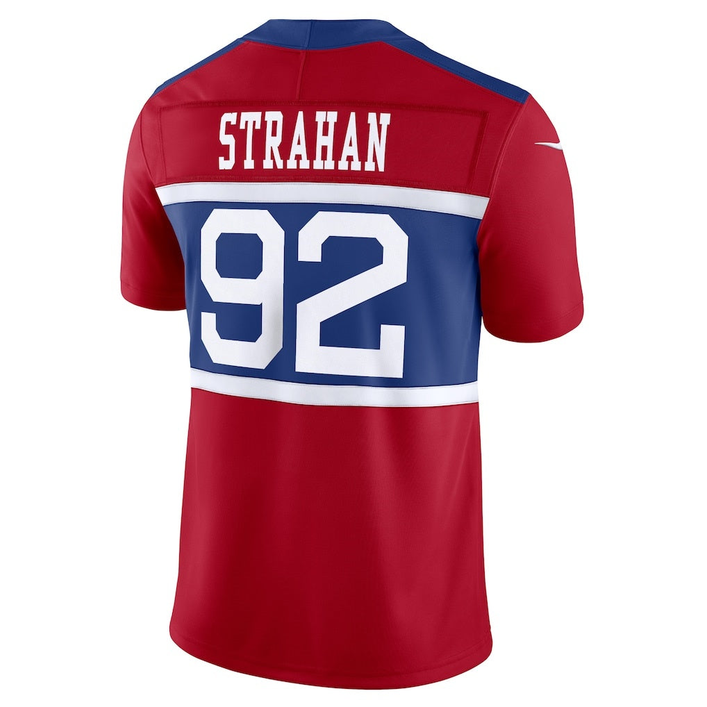 Punc NY.Giants #92 Michael Strahan Century Red Alternate Vapor F.U.S.E. Retired Player Limited Stitched Jerseys