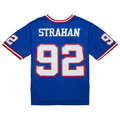 Punc NY.Giants #92 Michael Strahan Mitchell & Ness Royal Big & Tall 1993 Retired Player Replica Stitched Puhic Jersey