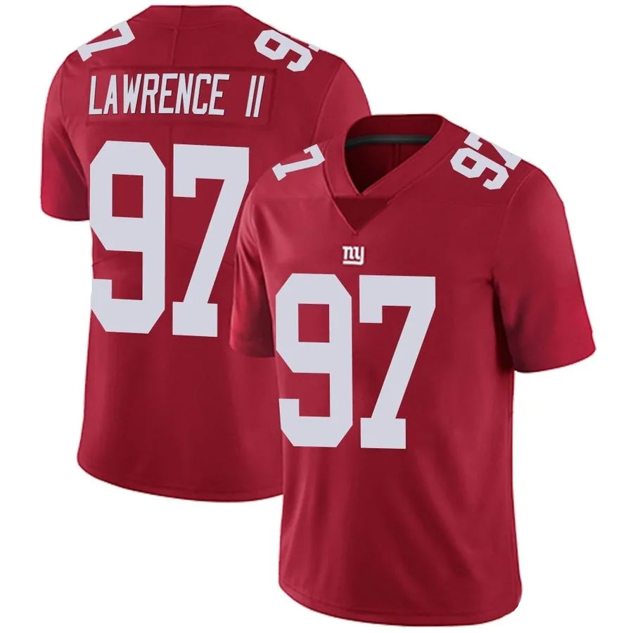 Punc NY.Giants #97 Dexter Lawrence II Player Vapor Red Limited Stitched Jerseys