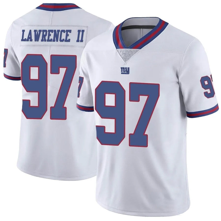Punc NY.Giants #97 Dexter Lawrence II Player Vapor White Limited Stitched Jerseys