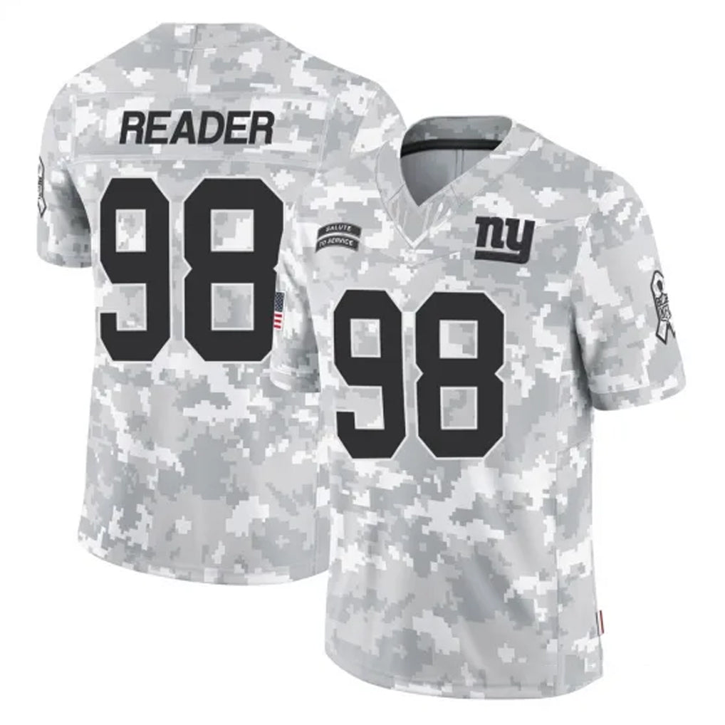 Punc NY.Giants #98 DJ Reader Player Arctic Camo Salute To Service Limited Game Stitched Jerseys