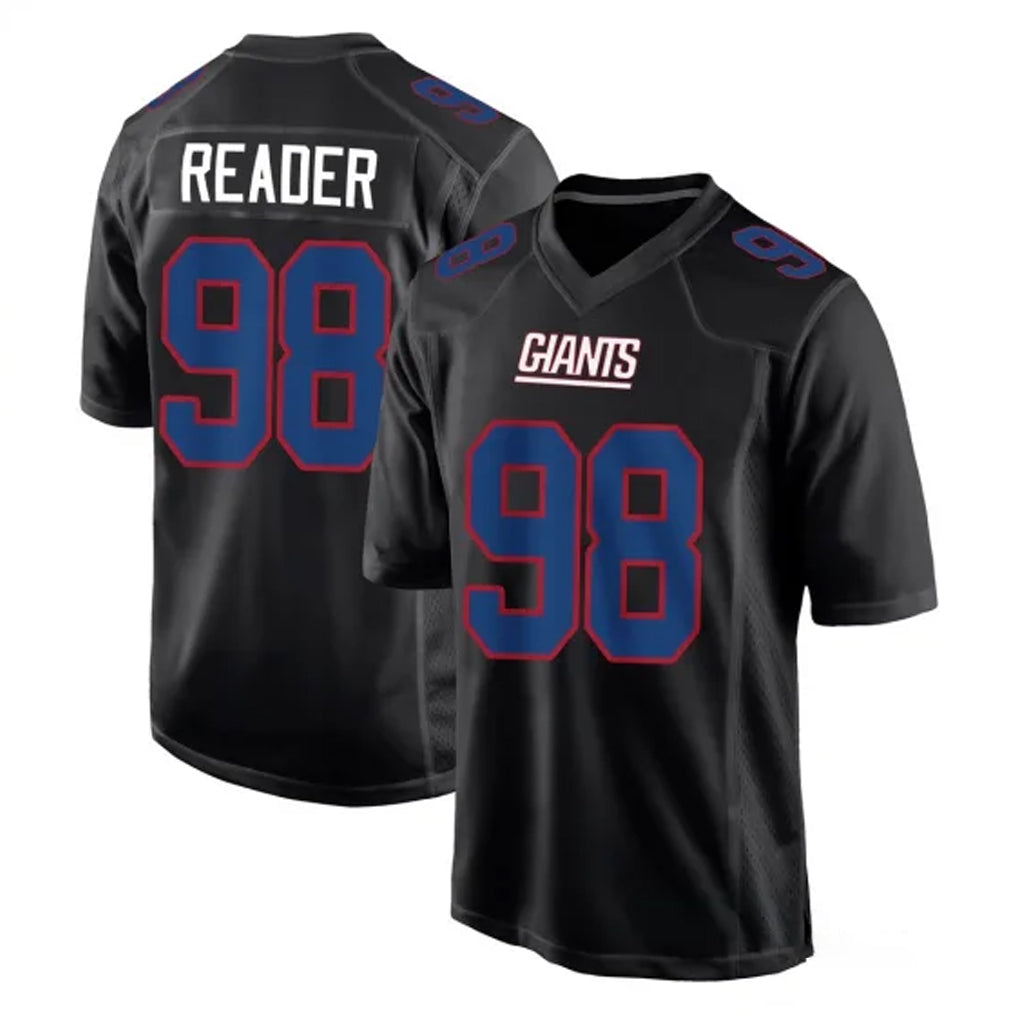 Punc NY.Giants #98 DJ Reader Player Carbon Fashion Limited Home Game Stitched Jerseys
