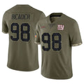 Punc NY.Giants #98 DJ Reader Player Olive Salute To Service Limited Stitched Jerseys