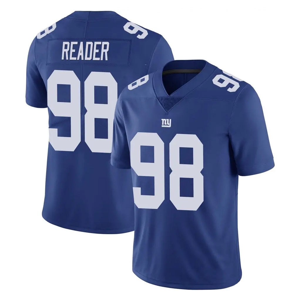 Punc NY.Giants #98 DJ Reader Player Royal Limited Vapor Untouchable Home Game Stitched Jerseys