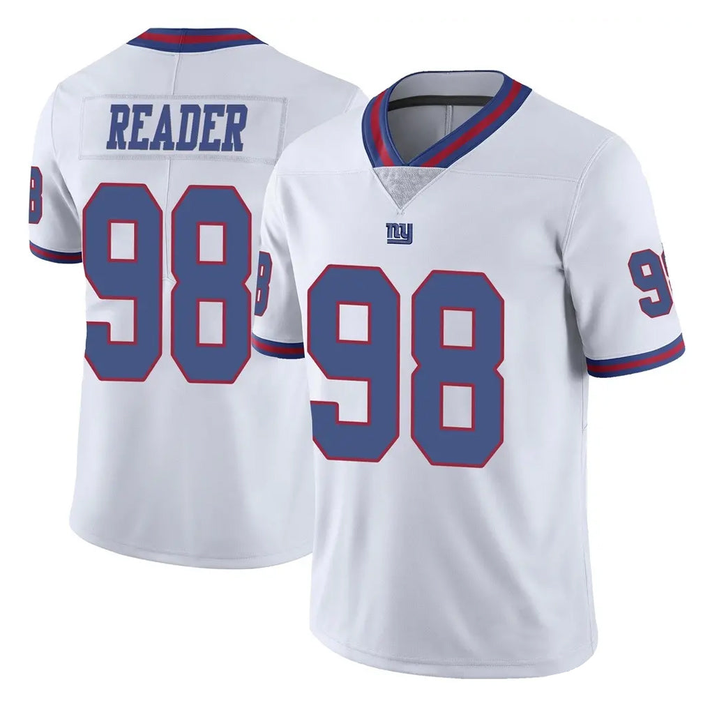 Punc NY.Giants #98 DJ Reader Player White Color Rush Home Game Stitched Jerseys