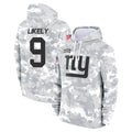 Punc NY.Giants #9 Lsaiah Likely Player Arctic Camo Salute to Service Pullover Hoodies Limited Game Stitched Jerseys