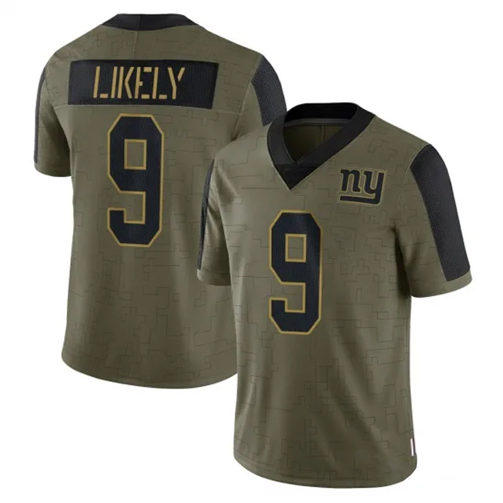 Punc NY.Giants #9 Lsaiah Likely Player Olive Salute To Service Limited Game Stitched Jerseys