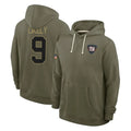 Punc NY.Giants #9 Lsaiah Likely Player Olive Salute to Service Pullover Hoodies Limited Stitched Jerseys