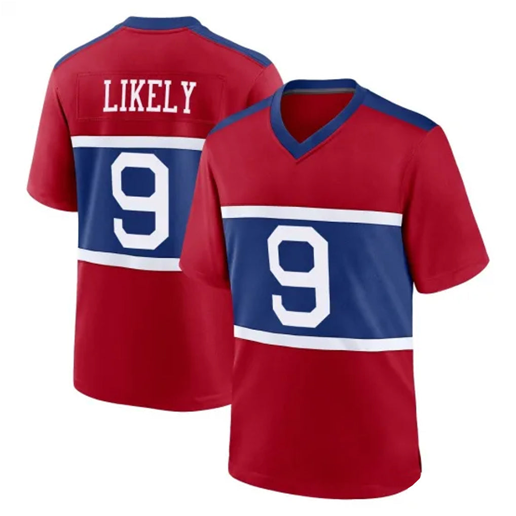 Punc NY.Giants #9 Lsaiah Likely Player Red Century Home Game Stitched Jerseys
