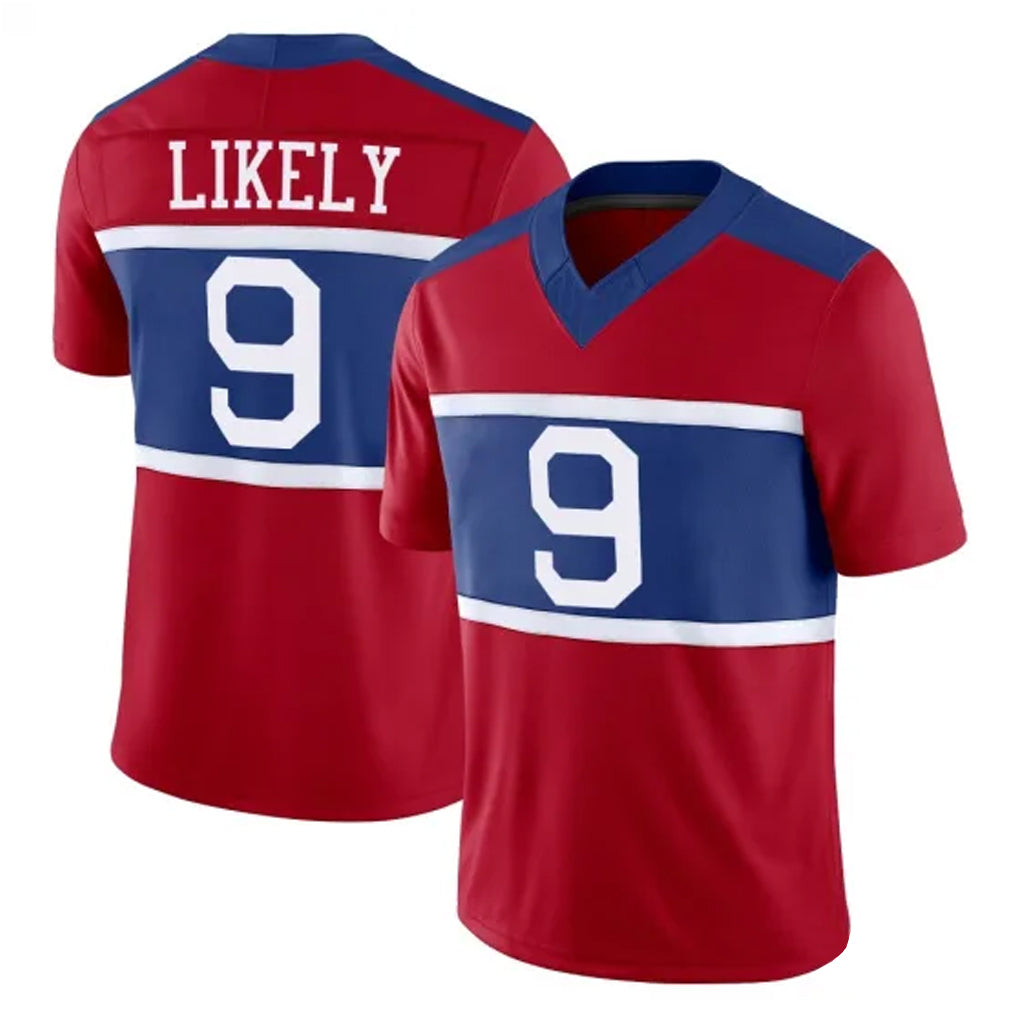 Punc NY.Giants #9 Lsaiah Likely Player Red Century Vapor F.U.S.E. Home Game Stitched Jerseys