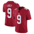 Punc NY.Giants #9 Lsaiah Likely Player Red Limited Vapor Untouchable Home Game Stitched Jerseys