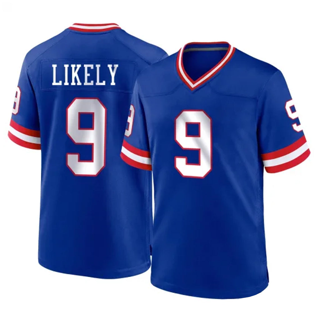 Punc NY.Giants #9 Lsaiah Likely Player Royal Classic Home Game Stitched Jerseys