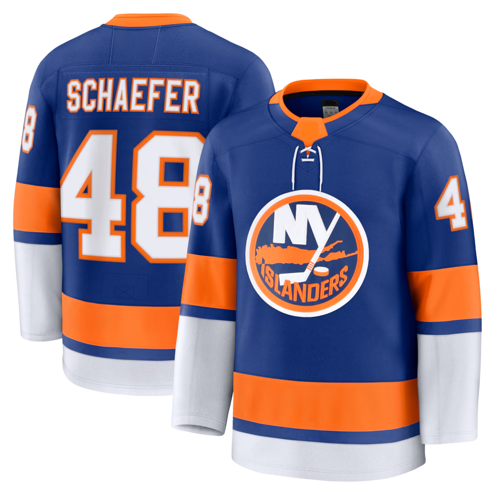 Punc NY.Islanders #48 Matthew Schaefer Royal Home Premium Jerseys