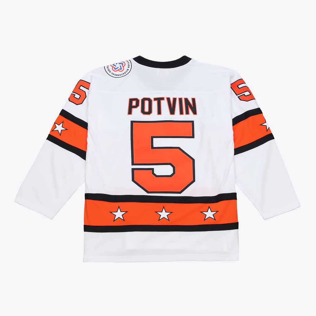 Punc NY.Islanders #5 Denis Potvin Mitchell & Ness White 1976 All-Star Game Power Play Jerseys
